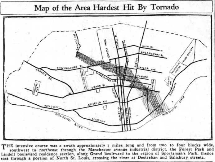 1927 path of tornado